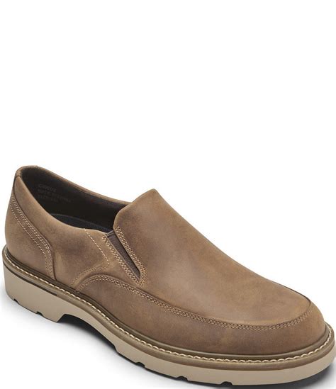 Rockport Men's Charlee Waterproof Leather Slip Ons - 14M in 2020 | Leather slip ons, Leather ...