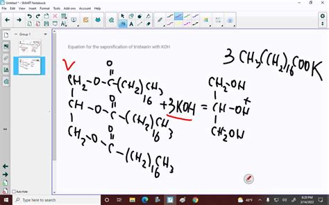 SOLVED: Q.8. Write an equation for the saponfication of tristearin with ...