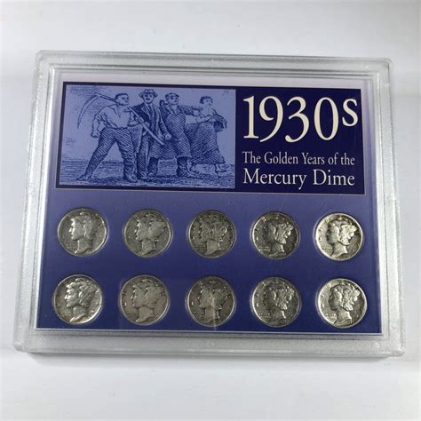 Lot of Ten 1930's Silver Mercury Head Dimes*Various Conditions and Mint ...