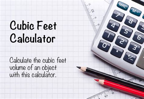 Cubic Feet Calculator (feet, inches, cm, m, yards)