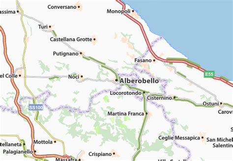 Map of Alberobello - Michelin Alberobello map - ViaMichelin