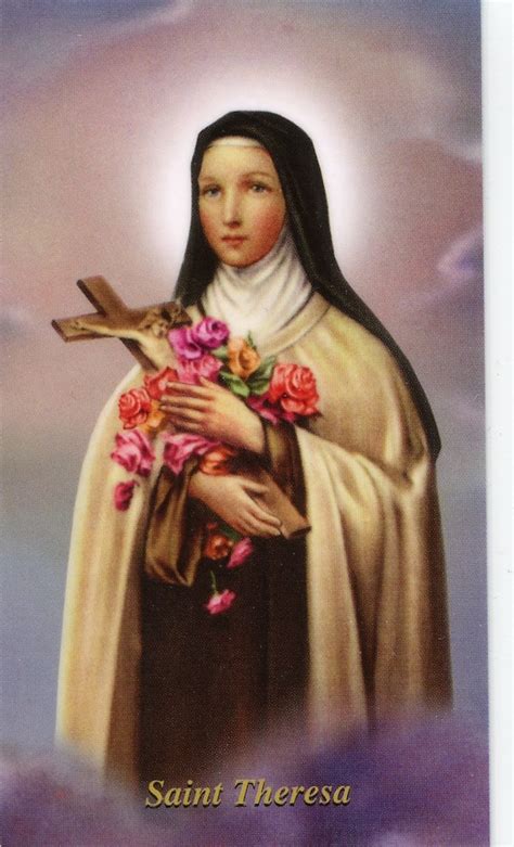 St. Therese Rose Prayer Relic Holy Card Blessed by Pope - Etsy Israel