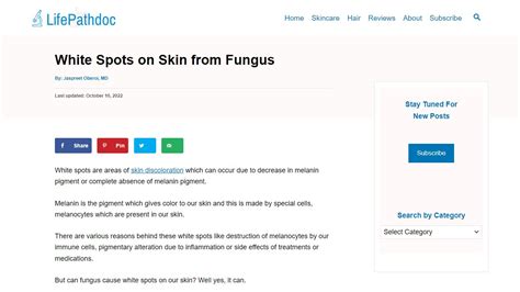 fungus white patches on skin – Beauty Tips