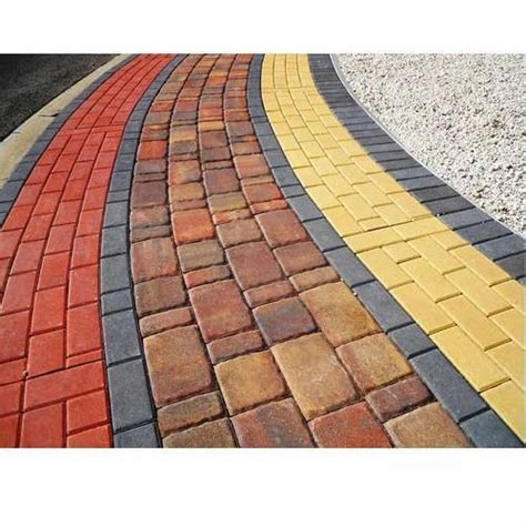 Red Colored Concrete Paver Blocks, Thickness: 60mm, Rs 42 /square feet | ID: 12831507488