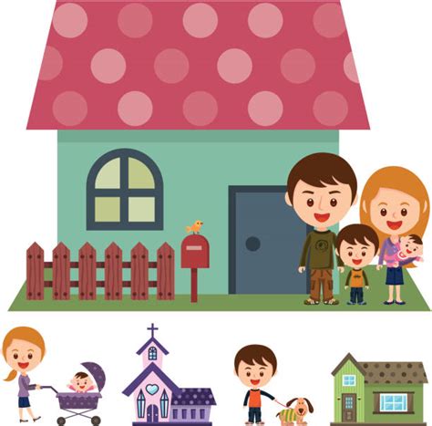 Best Family House Outside Illustrations, Royalty-Free Vector Graphics & Clip Art - iStock