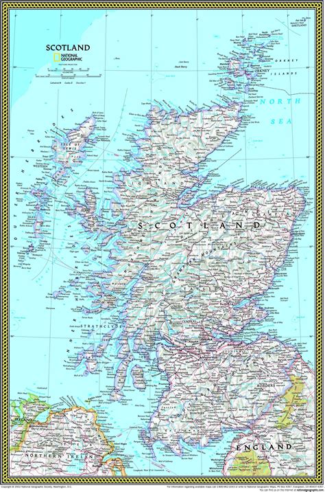 Scotland Atlas Wall Map | Maps.com.com