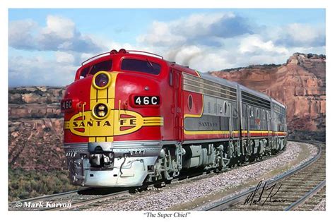 Santa Fe Super Chief Print | Railroad art, Santa fe, Model trains