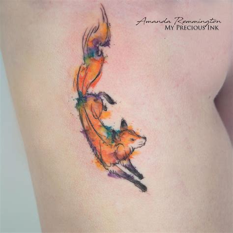 Freehand watercolor fox tattoo by Mentjuh on DeviantArt