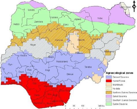 Draw the map of nigeria showing vegetation zone - Draw the map of ...