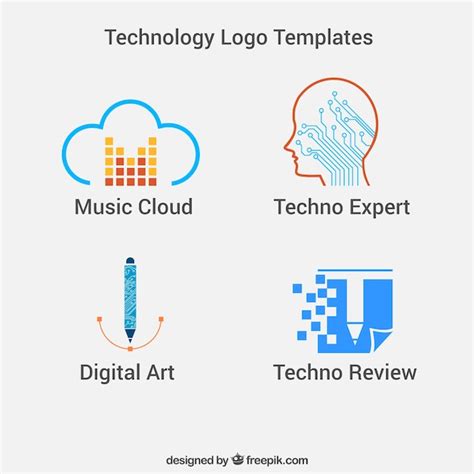 Technology logo templates | Free Vector