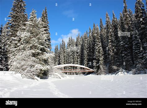 Rainbow Bridge in Winter Stock Photo - Alamy