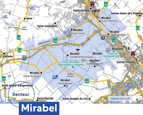 Carte de la ville de Mirabel