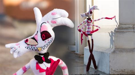 Hazbin Hotel Angel Dust Plush Figure Plushie Collectible Helluva Boss ...