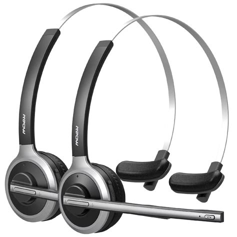 Mpow 2 Pack Truck Driver Bluetooth V4.1 Headset, Wireless Over-the-Head Noise Canceling ...