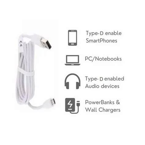 D Type Charging Cable, 1 m, Micro USB at Rs 11/piece in Gurgaon | ID ...