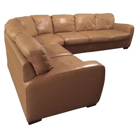 Natuzzi Leather Sectional Sofa | Chairish