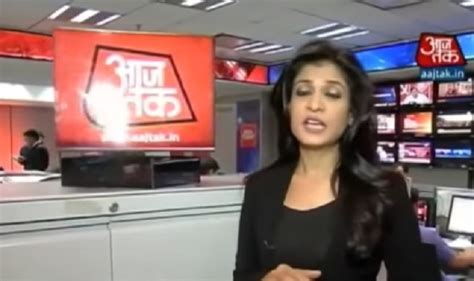 Video of Aaj Tak news anchor Anjana Om Kashyap almost using 'Modi' as ...