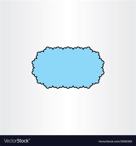 Cloud frame text box design element Royalty Free Vector