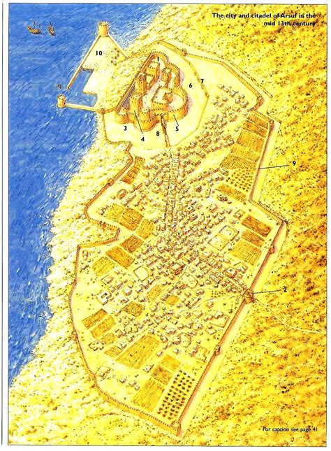 City and citadel of Arsuf | Medieval life, Medieval world, Village map