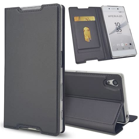 For Sony Xperia Z5 Case Coque Luxury Magnetic Leather Flip Cover For ...