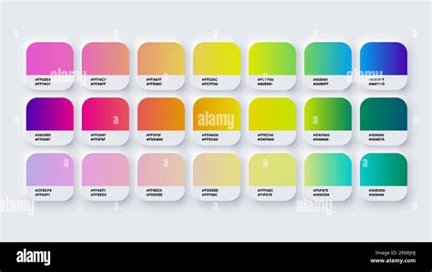 Colour Palette Catalog Samples Gradient in RGB or HEX Pastel and Neon Stock Vector Image & Art ...