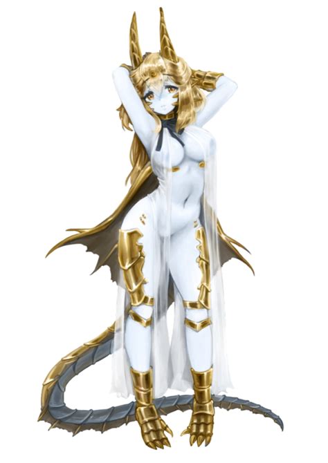 Giving some more love to my gold dragon #monster girl #Dungeons and ...
