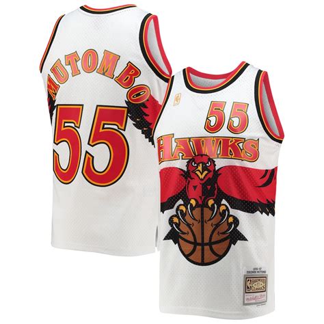 Dikembe Mutombo Jersey Nuggets, Hawks, 76ers S-4X 5X 6X XLT-5XLT