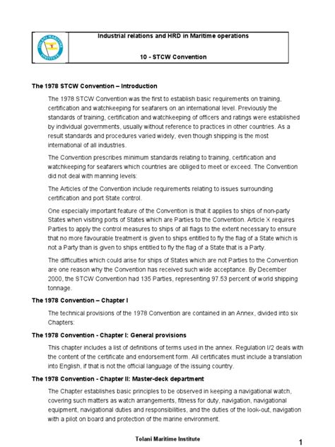 11 STCW Convention | Competence (Human Resources) | Shipping