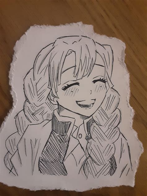 Mitsuri sketch on scrap paper, any advice for hatching? :> : r/AnimeSketch