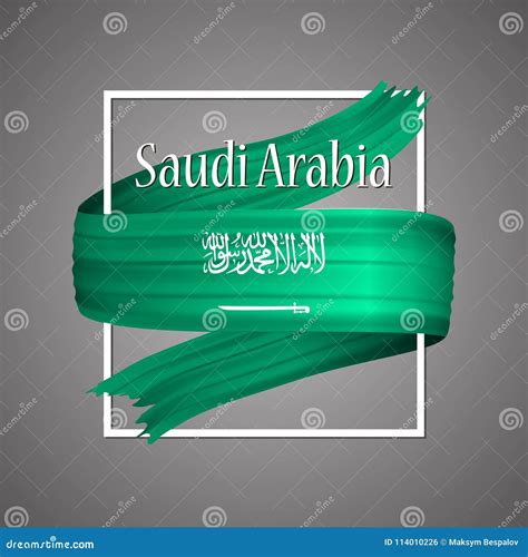 Saudi Arabia Flag. Official National Colors. Saudi Arabian 3d Realistic ...