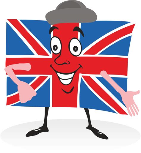 Cartoon anthropomorphic Union Jack Flag free image download