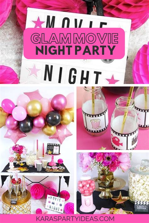 Kara's Party Ideas Glam Movie Night Party | Kara's Party Ideas