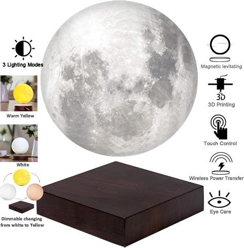 VGAzer Moon Lamp 3D Printing Magnetic Levitating Moon Light Lamps for ...