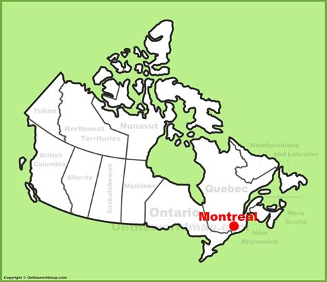 Montreal location on the Canada Map - Ontheworldmap.com