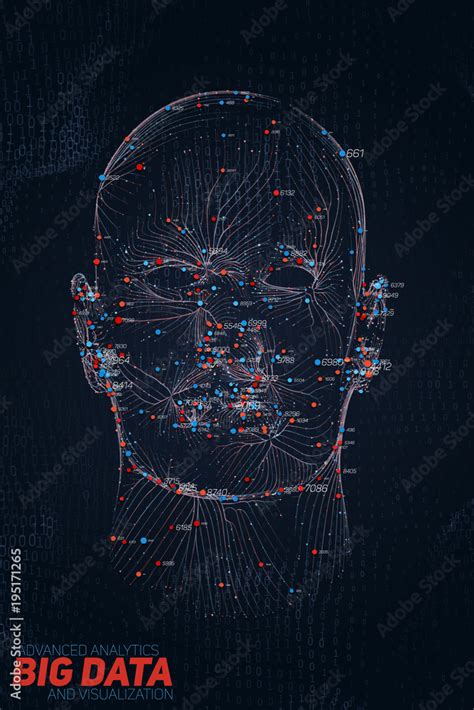 Human Big data visualization. Futuristic AI infographic. Information ...