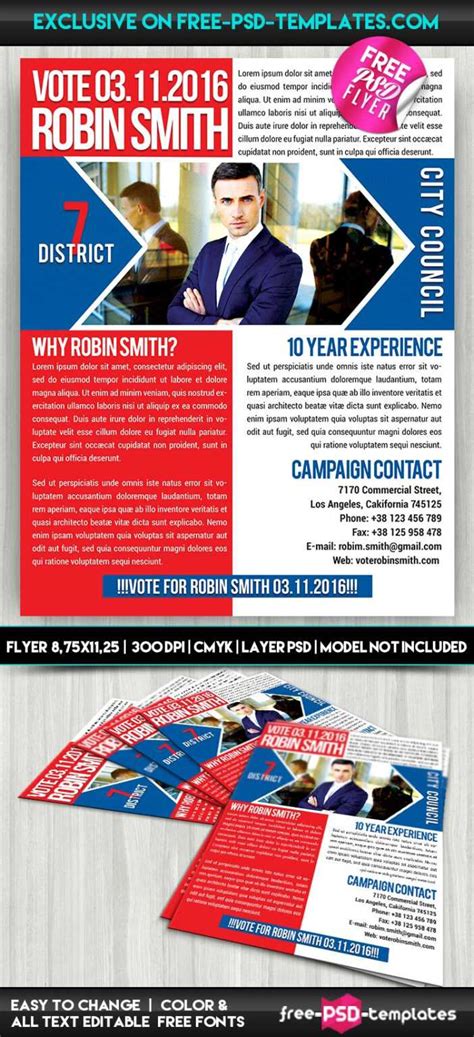 Political Promotion – Free Psd Flyer Template | Free Psd Pertaining To ...