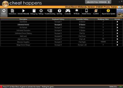 Tom Clancy’s Ghost Recon Wildlands Trainer +12 v1.0 (Cheat Happens ...