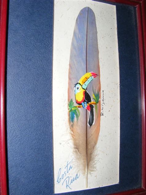 Hand painted Toucan feather