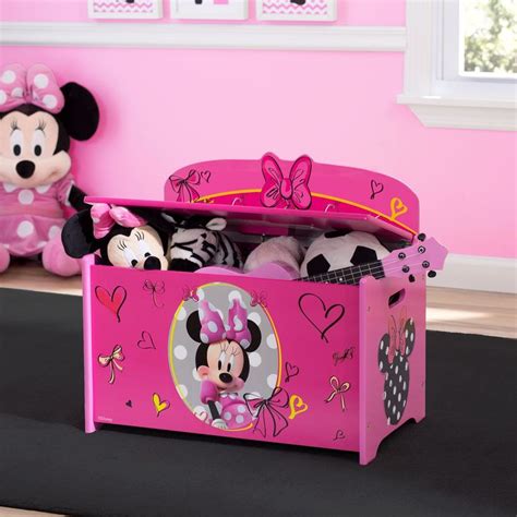 Disney's Minnie Mouse Deluxe Toy Box by Delta Children | Minnie mouse toys, Toy boxes, Minnie ...