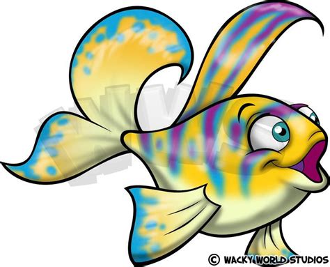 Guppy A - Wacky World Studios | Cartoon fish, Cartoon drawings, Art for kids