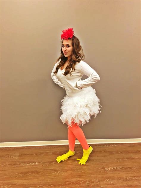 Homemade chicken Halloween costume | Chicken costumes, Chicken costume ...