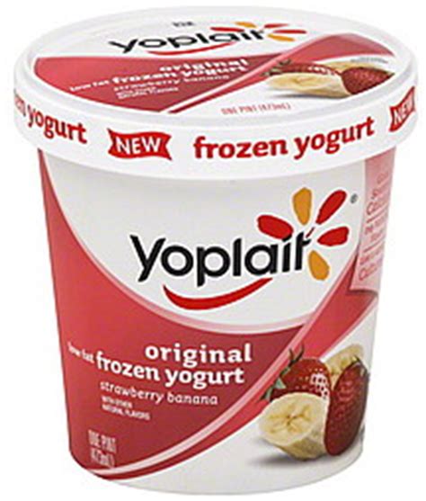 Yoplait Frozen Yogurt Original, Low Fat, Strawberry Banana 1.0 pt ...