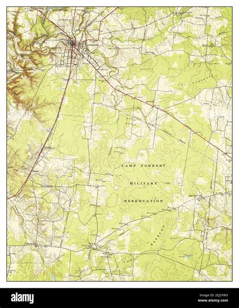 Manchester, Tennessee, map 1941, 1:24000, United States of America by Timeless Maps, data U.S ...