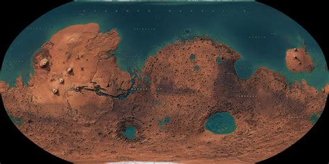 Ancient Mars [10000x5000] [OC] : MapPorn