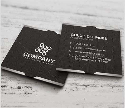 Square Business Card Template