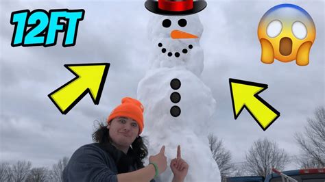 We Built The World's BIGGEST Snowman - YouTube