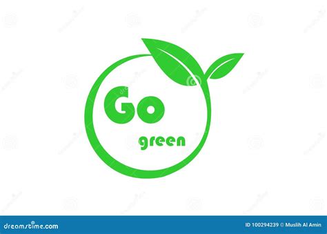 Go green logo stock vector. Illustration of company - 100294239