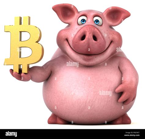 Fun pig - 3D Illustration Stock Photo - Alamy