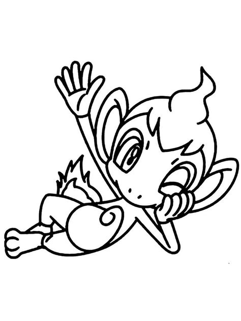 Pokemon Chimchar coloring pages - Free Printable