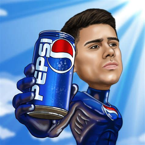 Dynamic Superhero Drawing: Pepsiman and the Pepsi Can👨🎨🥤. Order today!